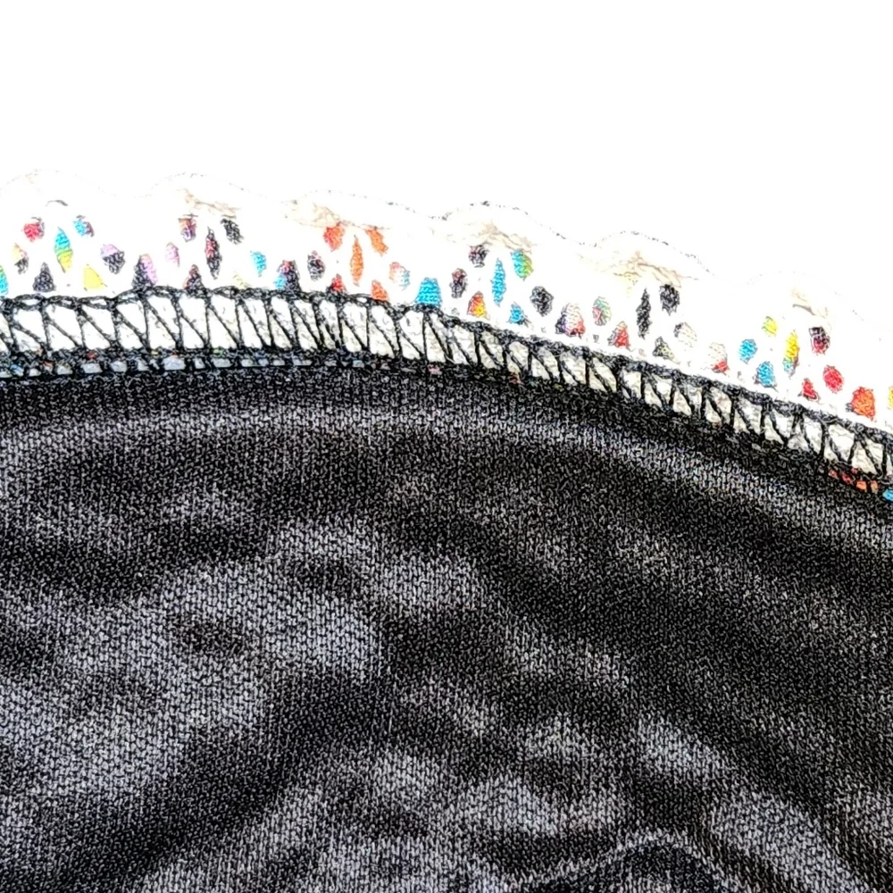 Lucky Brand Multicolored Wire Free Lightly Padded Halter Style Bikini Top Size M